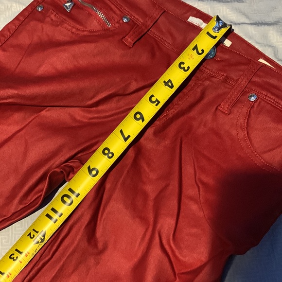 Guess red skinny stretch pants sz 30 - Picture 7 of 9